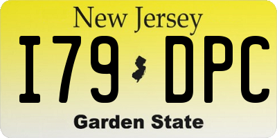 NJ license plate I79DPC