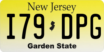 NJ license plate I79DPG