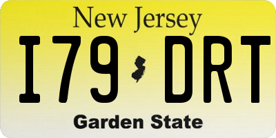 NJ license plate I79DRT