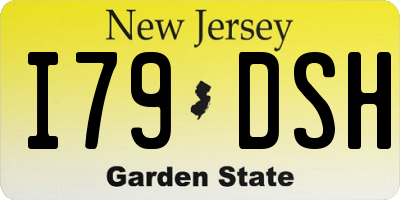 NJ license plate I79DSH