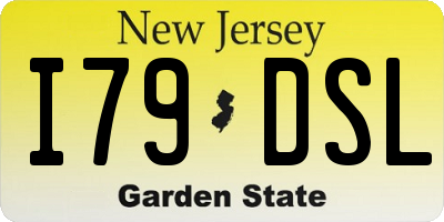 NJ license plate I79DSL