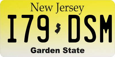 NJ license plate I79DSM