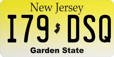 NJ license plate I79DSQ