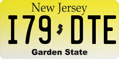 NJ license plate I79DTE