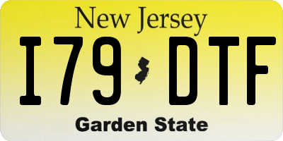 NJ license plate I79DTF
