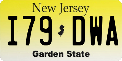 NJ license plate I79DWA