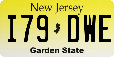 NJ license plate I79DWE