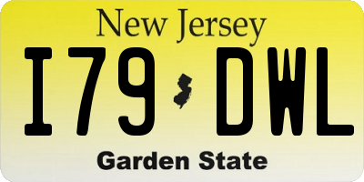 NJ license plate I79DWL