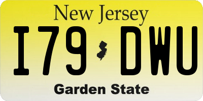NJ license plate I79DWU