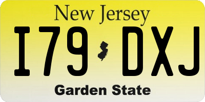 NJ license plate I79DXJ