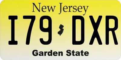 NJ license plate I79DXR