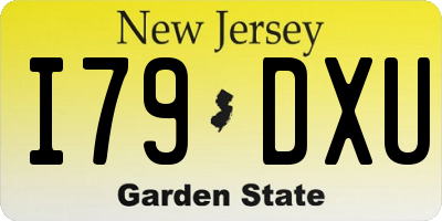 NJ license plate I79DXU