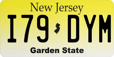 NJ license plate I79DYM
