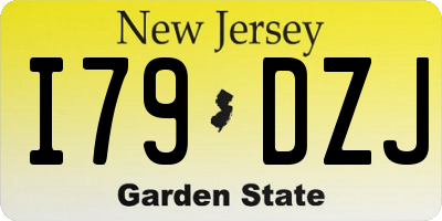 NJ license plate I79DZJ