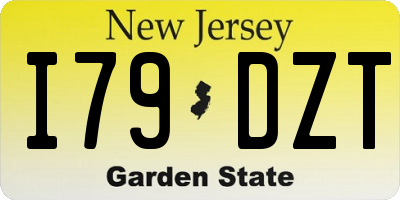 NJ license plate I79DZT