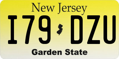 NJ license plate I79DZU
