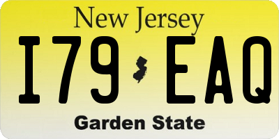 NJ license plate I79EAQ