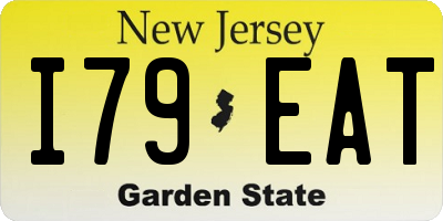 NJ license plate I79EAT