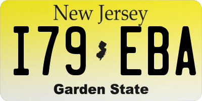 NJ license plate I79EBA