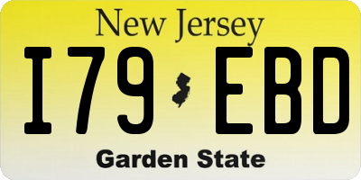 NJ license plate I79EBD