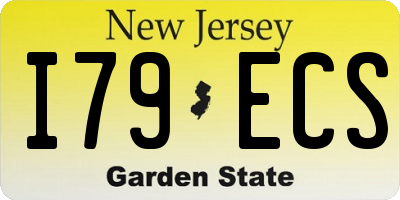 NJ license plate I79ECS