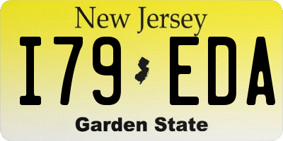 NJ license plate I79EDA