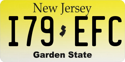 NJ license plate I79EFC