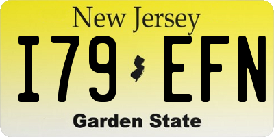 NJ license plate I79EFN