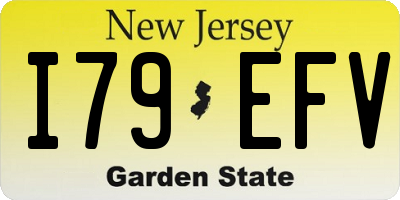 NJ license plate I79EFV