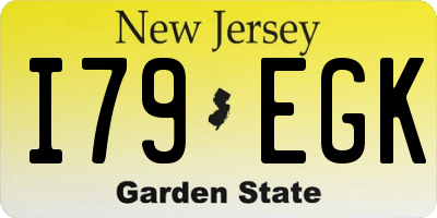 NJ license plate I79EGK