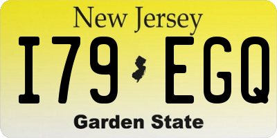 NJ license plate I79EGQ