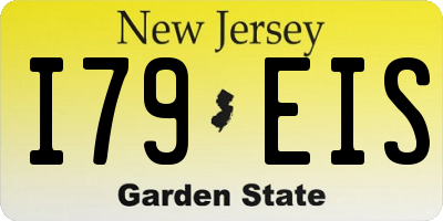 NJ license plate I79EIS