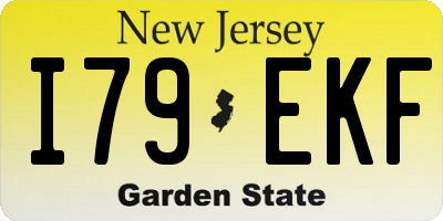 NJ license plate I79EKF