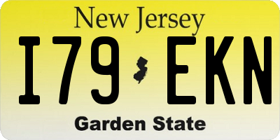NJ license plate I79EKN