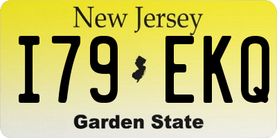 NJ license plate I79EKQ