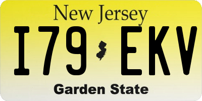 NJ license plate I79EKV