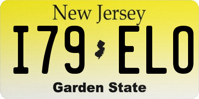 NJ license plate I79ELO