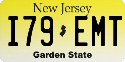 NJ license plate I79EMT
