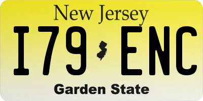 NJ license plate I79ENC