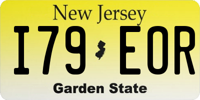 NJ license plate I79EOR