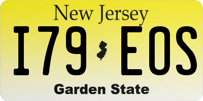 NJ license plate I79EOS