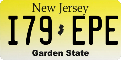 NJ license plate I79EPE