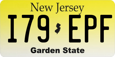 NJ license plate I79EPF