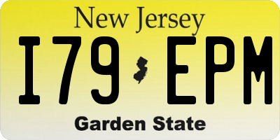 NJ license plate I79EPM