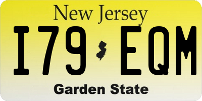 NJ license plate I79EQM