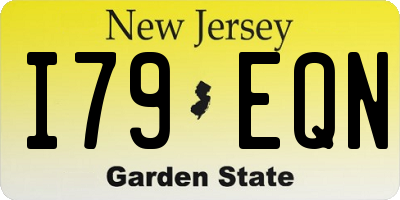 NJ license plate I79EQN