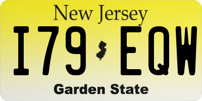 NJ license plate I79EQW
