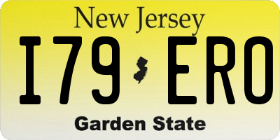 NJ license plate I79ERO