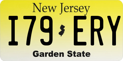 NJ license plate I79ERY