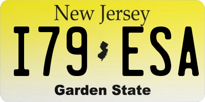 NJ license plate I79ESA